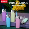 Nuevo Encendedor de Llama Azul Metálico de Alta Gama Creativo de Alto Valor, de Llama Directa, a Prueba de Viento y Explosiones, Duradero y Recargable para Uso Doméstico, Venta al por Mayor