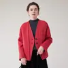 Abrigo corto de lana doble para mujer, corte tridimensional, elegante, efecto dos piezas, chaqueta de lana simple y versátil