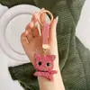 Llavero de Gato de Ojos Grandes con Incrustaciones de Diamantes Creativo Transfronterizo Multicolor Lindo Accesorios para Bolsos Colgante Pequeño Accesorios para el Interior del Coche