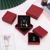 Caja de joyería festiva roja nueva transfronteriza, caja de embalaje de regalo de moda, caja de joyería con cubierta de cielo y tierra, collar, anillo