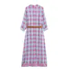 Roupas Femininas Europeias e Americanas Transfronteiriças ZA AliExpress Venda Quente Novo Estilo Temperamento Fashionável Elegante Saia Longa