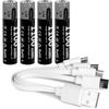 OEM Personalizado No. Batería de Litio Recargable 7 Aaausb 1.5V Teclado y Ratón Inalámbricos para Juguetes Carga Rápida Batería de Litio 600Mwh