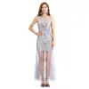 Vestido Europeu e Americano de Lantejoulas dos Anos 1920, Vestido Longo com Franjas para Etiqueta de Anfitrião Gatsby, Vestido de Noite para Performance de Palco