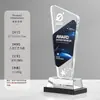 Trophy Cristal Colorido Criativo Feito Sob Medida Classe e Atmosfera Prêmio de Reunião Anual Corporativa Produção de Troféu para Funcionário Destaque