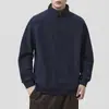 Moletom Casual Básico Retro com Gola Alta para Homens, Tendência Outono 2026 Versátil Jovem Confortável Solto