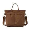 Bolsa de Lona de Nylon de Gran Capacidad Estilo Retro Transfronterizo para el Trabajo, el Viaje Diario, Bolso Cruzado, Bolso Grande Casual de un Solo Hombro para Hombres y Mujeres