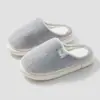 2025 Zapatillas de Conejo de Color Puro Transfronterizas Invierno Nuevas Zapatillas de Algodón para Hombres y Mujeres Hogar Interior Antideslizantes Cálidas Felpa Amor