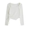 Camiseta Ajustada Corta Chica Dulce y Picante Pure Desire Nueva Colección Primavera y Otoño 2026 Camiseta de Manga Larga para Mujer