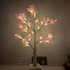 Nuevas Luces Decorativas de Abedul para Halloween Creativo Diseño de Escena para el Hogar Hojas de Arce Murciélago Calabaza Luz Nocturna Linternas
