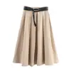 Aliexpress Comercio Exterior Transfronterizo Ropa Europea y Americana para Mujer Cinturón Estilo Capa Falda Midi