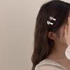 Horquilla con diamantes de imitación Super Flash, personalidad, pinza de pico de pato plateada de alto sentido, pinza para flequillo roto, pinza lateral, horquilla, accesorios para el cabello para mujeres