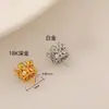 Colgante de Broche de Perla Simple Color-Preservante Chapado en Oro de 18K con Aguja Colgante Accesorios de Joyería Hechos a Mano para Bricolaje Colgante de Corona Micro-incrustada