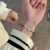 Estrella de seis puntas Hierba de la suerte Cuerda roja para la mano Pulsera sencilla Cuerda roja Sencilla Ajustable Para todo Combinable Pulsera de hermana amiga mejor amiga