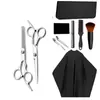 Venta al por mayor de fábrica juego de tijeras para cortar el pelo de 6 pulgadas tijeras profesionales dentadas tijeras finas para salón de belleza tijeras finas de gama media