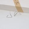 Accesorios de joyería diy plata S925 aretes de triángulo pequeño simples Pin para oreja 5-7 Perla soporte vacío productos semiacabados 1123