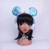 Chegada Nova 2021 Fones de Ouvido com Fio Fofos Desenho Animado da Minnie Laço Lantejoulas Criativos Fones de Ouvido para Estudantes com Fio