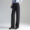 Pantalones Profesionales para Mujer para Primavera y Otoño, Pantalones Rectos, Elegantes de Punto con Caída Adelgazante de Cintura Alta, Pantalones de Vestir de Punto sin Arrugas