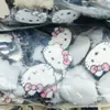 Lindo Chica Corazón Negro Rosa Kt Gato Lazo Pasador Joyería Accesorios Mayoreo DIY Funda de Teléfono Móvil Insignia Decorativa