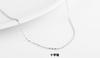 Collar de plata esterlina 925 para todo el cuerpo, cadena sencilla de moda, cadena simple de semilla de melón, cadena cruzada, cadena de lingotes, cadena de onda de agua, cadena de joyería de plata