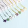 Colgante de grava de cristal natural, sinuoso, de amatista blanca, rosa y fluorita europea y americana, venta al por mayor, accesorios de collar de piedra irregular