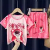 Pijama de Verano para Niños Ropa Infantil Pijama de Bebé 2024 Niñas Nuevo Dibujos Animados Manga Corta Fina Ropa de Casa para Niñas Lote