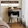 Mesita de noche minimalista de lujo ligero nórdico, mesa de centro moderna y moderna de arte de hierro para sofá de dormitorio, mesa auxiliar simple para sala de estar