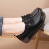 Zapatos de Balancín Nuevos de Primavera Transfronterizos para Mujer Zapatos de Plataforma de Suela Gruesa de Cuero Suave para Mujer Antideslizantes Casuales de Cocina Talla Grande Zapatos de Mamá