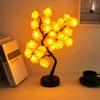 Lámpara con Forma de Árbol, Lámpara Bonsái, Lámpara de Mesa Decorativa, Luz de Noche LED, Flor de Rosa, Flor de Ciruelo, Lámpara de Hoja de Arce, Iluminación Continua, Protección Ocular