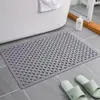 Tapete de banheiro quadrado ecológico, tapete antiderrapante para uso doméstico, tapete de chão com ventosas anti-queda para box de chuveiro, tapete de massagem para pés de banheiro
