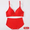 Ropa interior de soporte suave transfronteriza color liso alta calidad brillante fruta simple congelado cómodo sexy cubierta de sujetador para mujer