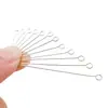 Agulha em Forma de 9 para Enfiamento de Contas, Acessórios para Joias DIY, Agulha de Ferro com Cabeça Redonda para Colares, Pulseiras e Brincos