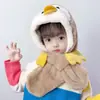 Gorro de felpa cálido para bebé de invierno, para niños y niñas, gorro lindo para bebé, gorro lindo de dibujos animados con orejas redondas, grueso para protección de las orejas
