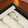Anel com Padrão de Escamas de Peixe Rachadas pelo Gelo, Anel para Dedo Indicador e Mindinho, Anel de Banda Fechada, Presente Elegante para Melhor Amiga, Casal ou Namorada