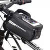 Bolsa para Bicicleta Bolsa para Tubo Frontal Bolsa para Bicicleta de Montanha Bolsa para Celular Bolsa para Tubo Superior com Tela Sensível ao Toque Bolsa para Selim à Prova d'Água com Casca Dura Equipamento de Ciclismo