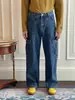 Pantalones vaqueros rectos multibolsillos de estilo americano para hombre, estilo informal, holgado, retro, de trabajo, de pierna ancha, largos, para primavera y otoño