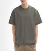 Camiseta de Manga Corta de Peso Pesado Tencel para Hombre Manga Raglán Cuello Redondo Top Verano 2025 Seda de Hielo Holgada Camiseta de Manga Media