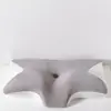 Almohada cervical de espuma viscoelástica con forma de mariposa transfronteriza, almohada con forma de cuerno de rebote lento, portátil y enrollable, adecuada para uso en hotel y hogar, almohada de soporte para el cuello