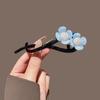 Presilha Torcida para Cabelo Feminino Novo Estilo Chinês Flor Hairclip Simples Clip de Um Caractere Cabelo de Trás Acessórios de Cabelo Cool Adorno de Cabeça