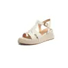 Nuevas Sandalias de Cuña de Suela Gruesa Estilo Francés de Verano 2026 para Mujer, Zapatos Romanos Abiertos que Aumentan la Altura para Personas Bajitas