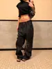 Jeans de mezclilla cruda rojos estilo retro americano con bordado de caballo, estilo callejero unisex, pantalones de mezclilla anchos hasta el suelo, geniales y elegantes