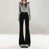 Diseño Jeans de Pierna Recta Micro Acampanados para Mujer Otoño Nuevo Estilo Moda Retro Americana Pantalones para Figura de Pera A13984