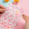 Adesivos Transparentes de Desenho Animado com Relevo Estéreo 3D Adesivos de Relevo Artesanais para Crianças Adesivos Criativos para Caderno DIY