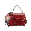 Otoño/Invierno Nuevo Bolso Cuadrado Pequeño de Lunares de Gama Alta Estilo Coreano Moda Versátil Bolso Cruzado Bolso de Mano Alto Valor Estético Venta Caliente para Mujer