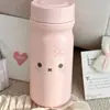 Botella de agua aislada POP MALY, elegante y linda, hecha de acero inoxidable, perfecta para niñas, estudiantes y fácil de llevar con pajilla