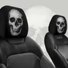 Capa de Encosto de Cabeça Personagem Fantasma Maligno Transfronteiriço Estilo Sombrio Capa de Almofada Protetora Decorativa Elástica à Prova de Poeira para Interior de Carro