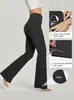Pantalones de Fitness Acampanados para Mujer de Amazon Transfronterizos de Cintura Alta Levanta Glúteos Alta Elasticidad Ajustados Casuales para Exteriores Pantalones de Yoga