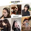 Faixa de Lã com Etiqueta Dourada para Outono e Inverno com Aba Larga para Mulheres 2026 Novo Acessório de Cabelo Versátil para Sair, Acessório de Cabelo Faixa Topo