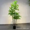 Planta de Simulación Nantianthus Bonsái Planta Verde Falsa Bonsái Sala de Estar Sofá Decoración del Hogar Decoración de Piso Interior Árbol Falso