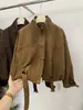 Elegante chaqueta de gamuza para mujer, nuevo modelo de otoño 2026, temperamento de moda de alta gama, chaqueta corta tipo biker