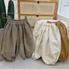 Pantalones bombachos suaves y holgados para niños primavera y otoño pantalones harén de primavera para niños pantalones Mori para bebés estilo occidental estilo occidental